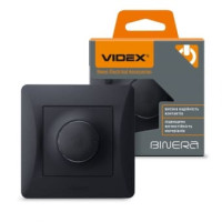 Диммер (регулятор яркости) 600w черный графит Videx Binera 